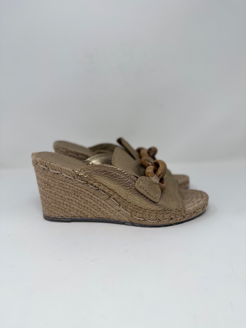 New Pedro Garcia Oliveta Wedge Sandal Nugget Petitgrain Sz 7 - Picture 5 of 15